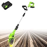 Elektrischer Gartenrotavator, Gartenfräse 20 V Kabellos, Elektrischer Unkrautjäter/Grubber, Arbeitstiefe 25 cm, Gartenfräse Grubber (Mit 4,0-Ah-Akku Und Ladegerät)