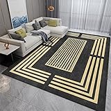Kunsen Teppich kinderzimmer landhausstil deko Graugelber Wohnzimmer Teppich rechteckiges geometrisches Design kann angepasst Werden Retro deko 50X80CM