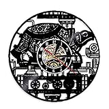 ENILSA Wanduhr groß Meeresschildkröte Vinyl-Schallplatten-Wanduhr, Steampunk-Schildkrötenuhr, Ornament, Zahnräder, Dekor, Hängeuhr, Zeituhr, Tierliebhaber-Geschenk Für Küche, Wohnzimmer, Schlafzimmer