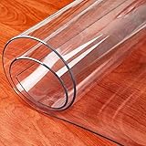 BAFAFA- 1,5mm Rollstuhl Matte für Das Büro Zu Hause, Holz Bodenschutzmatte, Tischdecke Schutz, Kommerzielle Eingangsmatte für Zu Hause, Willkommensmatte,70/90/110/130/150cm breit (Color : 1.5mm, Siz