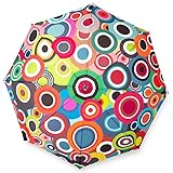 REMEMBER Regenschirm farbenfroher Taschenschirm Rondo - sorgt für gute Laune an tristen Tagen - sturmfest und windfest, sowie klein und leicht