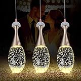 TEmkin Kronleuchter 15 W 3-flammige LED-Pendelleuchte, modern, luxuriös, höhenverstellbar, Hängelampe, elegant, Edelstahl, Kristall, Aluminium, Wohnzimmer, Schlafzimmer, Decke,