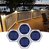 YiLaie Solarlampen für Außen Garten,Solarleuchten für Außen IP68 wasserdicht Auto On/Off Solarlampen Garten，Solarleuchten Treppe Für Treppen, Gehwege Gänge Höfe Gärten Böden 4 Stück