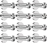 Tebery 12 Stück Kleiderhaken Garderobenhaken Edelstahl Handtuchhaken Kleiderhaken Wandmontage Mantel Haken, Gebürstetem Nickel, 52mm