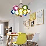 PERTID Farbige Glaskugel, Wohnzimmer, Schlafzimmer, dekorativ, Exquisite Heimdekoration, Kronleuchter für Wohnzimmer, künstlerisch, kreativ, Multi-Bubble-Kugellampe, modernes Wohnzimmer,