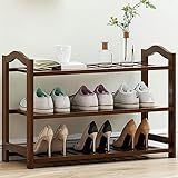CBYARN Schuhbank, Schuhregal, Schuhregal, Bambus-Schuhregal, Aufbewahrungsorganisator for Eingangsbereich, Flur und Schrank, 3 oder 4 Etagen, platzsparend/3 Etagen/50 cm/19,69 Zoll Color : 3 Tier,