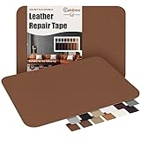 2er Leder Patch Kit Selbstklebende Lederflicken, 20x28 cm Kunstleder Selbstklebend Leder Reparatur Patch lederflicken selbstklebend für Sofas, Couch, Autositze, Möbel Leder Reparatur Braun