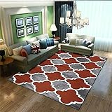 RUGMRZ Teppich Jugendzimmer Jungen Moderne einfache geometrische Anti-Rutsch deko kinderzimmer jungen rot Auslegware Teppichboden Designer Teppich Wohnzimmer teppich jugendzimmer jungen deko jugendzim