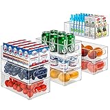 Kühlschrank Organizer Set – 9er Pack (3 Größe) , Küchen Organizer für Speisekammer, Gefrierschrank, Schrank, Schublade, Büro - BPA-frei