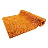 WohnDirect Badematte Orange - Badezimmerteppich zum Set kombinierbar, rutschfest & Waschbar - Badvorleger, WC Garnitur, Badteppich - 50x80cm