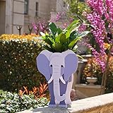 Gochoi Elefant Geschenke für Frauen Pflanzkübel Topf Niedlicher Elefant Blumentöpfe für Outdoor Garten Dekoration Weihnachten oder Geburtstagsgeschenke S Elephant