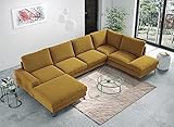 Design Möbel Ecksofa mit Schlaffunktion Eckcouch mit Bettkasten Schlafsofa Sofa Schlafcouch Sofabett mit schlaffunktion Schlafsessel Gästebett Klappsofa Bettfunktion (OLIVIO 3 U KR 01)