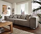 DELIFE Couch Marbeya Hellgrau 290x110 cm mit Schlaffunktion Big-Sofa