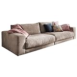 KAWOLA Sofa Cordsofa 3 Sitzer Madeline Couch Gepolstert Relaxsofa Taupe 290x85x127 (BxHxT)