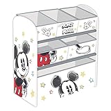 Familie24 Holz Spielzeugregal Micky Maus Jungenregal Kinderregal Organizer Mickey Mouse