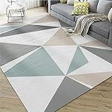 DJHWWD Teppiche Schlafzimmer grau rutschmatte Teppich bürostuhl unterlage Teppich Geometrisches Wohnzimmer resistent gegen Schmutz 180x280CM