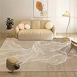 AU-OZNER Teppich Pastell Hellgelber Teppich, leicht zu reinigender und Warmer Anti-Ermüdung teppichteppich küche,Hellgelb,200x300cm