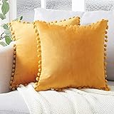 Cushion Cover Kissenhülle Dekokissen Abdeckungen Weiche Teile Solide Cushion Covers Couch Schlafzimmer Kissen Fall Pillowcase 1Pcs Gelb 1Pcs 500 500mm (Yellow 1Pcs 450)