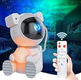 Astronauten Sternenhimmel Projektor,LED Nachtlicht Sternenhimmel mit Fernbedienung 360° Drehen16 Modi Galaxy Light Projector für Kinder Erwachsene Schlafzimmer Raumdekoration Party Ambiente