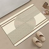 Badezimmerteppich Super Absorbierende Rutschfester Badematte, Badematten Badteppich 60x100cm Badvorleger Extra DüNn Schnelltrocknende Waschbare Badematte Home Rug, Badmatte Bodenmatte Floor Mat Grau
