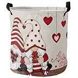 Wäschebox Zwerge, Liebestag, Liebesherz, Holz Spielzeugkorb Elegante Laundry Basket Wasserdicht Wäschesortierer Für Bad Schlafzimmer Spielzeug,40X50Cm