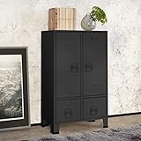 ZEYUAN Kleiderschrank, Schlafzimmerschrank, Kleiderschränke, Garderobenschrank, Ordnungssystem Kleiderschrank, Haushaltsschrank, Industrie-Stil Anthrazit 67x35x107 cm Stahl