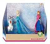 Bullyland 13446 - Spielfiguren Set Prinzessin Elsa, Anna und Olaf aus Walt Disney Die Eiskönigin, detailgetreu, ideal als kleines Geschenk für Kinder ab 3 Jahren