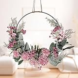 Türkranz Kranz Deko, Künstliche Blumen Orchidee Kranz Girlande Willkommen Girlande Türkranz Sommer Frühling Wandkranz Metall Deko Ringe für Hochzeit Wohnzimmer Hochzeit