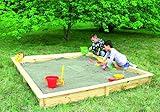 Promadino Holz-Sandkasten Modell Yanick 2,25 x 2,25 m Gartenspielzeug Kasten