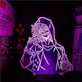 Schönes Geschenk 3D Nachtlicht für Kinder My Hero Academia Boku Hero Academia Shigaraki Tomura LED Anime Lampe Farbwechsel