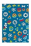 Wohnorama 110x160 Teppich Spirit Glowy 3146 Icons von Arte Espina Blau