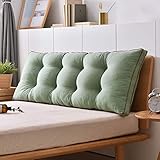 CYAYQ Tatami Rückenkissen, dreieckiges Keilkissen, Leserückenkissen, Sofa-Rückenlehne, Kopfteilkissen, grün, 60 x 50 cm