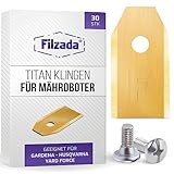30x Titan Messer Klingen LONGLIFE geeignet für alle Husqvarna® Automower® / Gardena® Mähroboter - (3g - 0,75mm) + 30 Schrauben - Diese Ersatzmesser passen für 105, 310, 315, 320, 420, 430x, r40i uvm