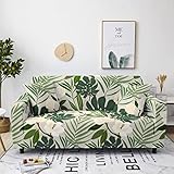 Sofabezug 1 Sitzer Grüner Bambus Sofaüberwurf Stretch Elastisch,Moderne Joker Sofa Überzug,Antirutsch Sofahusse,Sofabezug L Form,Couch Überwurf,Sofa Sauber Bezug, Sofabezug Möbelschutz