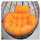 QLXYYFC Hängendes Stuhlkissen, Kissen für hängenden Eierstuhl, Dickes hängendes Eierstuhlkissen für die Terrasse, hängendes Eierstuhlkissen (Color : Orange, Size : 125cm)