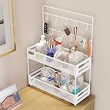 Metall-Ohrringständer Display für Tisch, Nagellack Display Rack, Jewellery Organizer Stand Necklace Holder Earring Holder Gifts for Women (Color : White)