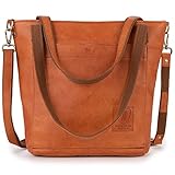 Berliner Bags Vintage Schultertasche Verona, Henkeltasche aus Leder, Handtasche für Frauen - Braun