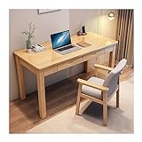 Arbeitstisch büro Schreibtisch aus reinem Massivholz, einfacher PC-Tisch, Home-Office-Schreibtisch, Werkbank, Arbeitszimmer, Schreibtisch, Schlafzimmer, Wohnzimmer, Arbeitstisch mit tragbarem PC Lapto