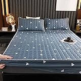 JIALIANG bettlaken Moderne Gesteppte spannbettlaken 200x220+30cmsoft Sleep Tagesdecken biologischem Baumwolle Anbau, gesteppt, Spannbettlaken, atmungsaktiv