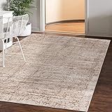 Mazovia Abstraktes Vintage Designer Teppich - Kurzflor - Weich Teppich für Wohnzimmer, Esszimmer - ÖKO-TEX Wohnzimmerteppich - Teppiche Beige 200 x 300 cm