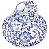 PAREKS Kanister for losen Tee, blaues und weißes Porzellan, Teeblätter, luftdichte Aufbewahrungskanne for Snacks, Süßigkeiten, Kaffeebohnen, Gewürze