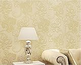 CULTS Beige Vliestapete 9,5 m x 0,53 m Pastoral Wandtapete Prägung Tapete Poster Wanddekoration für Wohnzimmer Küche Schlafzimmer Büro Hotel