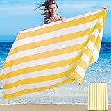 Molbory Strandtuch Groß Strandhandtuch XXL, Schnelltrocknend Strandlaken groß Strandtücher Microfaser Strandtuch Tragbares fur Damen Herren Kinder (200x80cm)