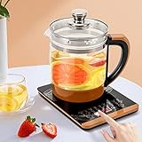 1.8L 2 in 1 Wasserkocher Teekocher mit Temperaturwahl Teemaschine Teebereiter,Multifunktionaler elektrischer Wasserkocher Mit Halter für gedämpfte Eier