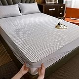 LEOTY Matratzenauflage aus Eisseide,waschbar und faltbar,dreiteilige Matratzenschoner,4,59 Zoll x 79 Zoll (3 Stück)