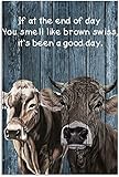 Bonoff Lustiges Wand-Deko-Poster, Vintage-Le-Metall, Motiv: 'You Smell Like Brown', 20,3 x 30,5 cm