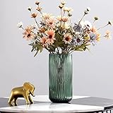 Glasvase, Nordische minimalistische kristallklare Blumenvase Dekorative Vase Säulenvase Blumenarrangement Dekoration Ornamente für Home Office Dekor, Geschenk für Hochzeit, Einweihungsparty