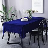 Tischdecke mit Quasten, Tischschutzhülle für Tischdekoration Blaugrün Mitteldecke Rechteckig, aus Baumwolle und Leinen, Stickerei, Tischdecke aus Wäsche, für Küche, Esszimmer,