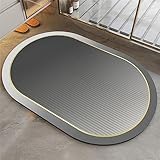 Badezimmerteppich, Badematte, FußMatte, Badteppich 90x120cm, Badvorleger, Badematte Badteppich Badvorleger Rutschfest Waschbar, Teppich Badezimmer Teppiche, Bathroom Mat, Bath Mat, Badematten, Kreis