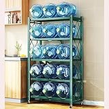 NUBAGG Faltbare Rollregale Mit Rollen, 5-stufiges, Robustes Metallregal, Lagerregal Aus Karbonstahl, Große Standregale, Organizer, Grün, Kein Zusammenbau, for Garage, Küche, Keller